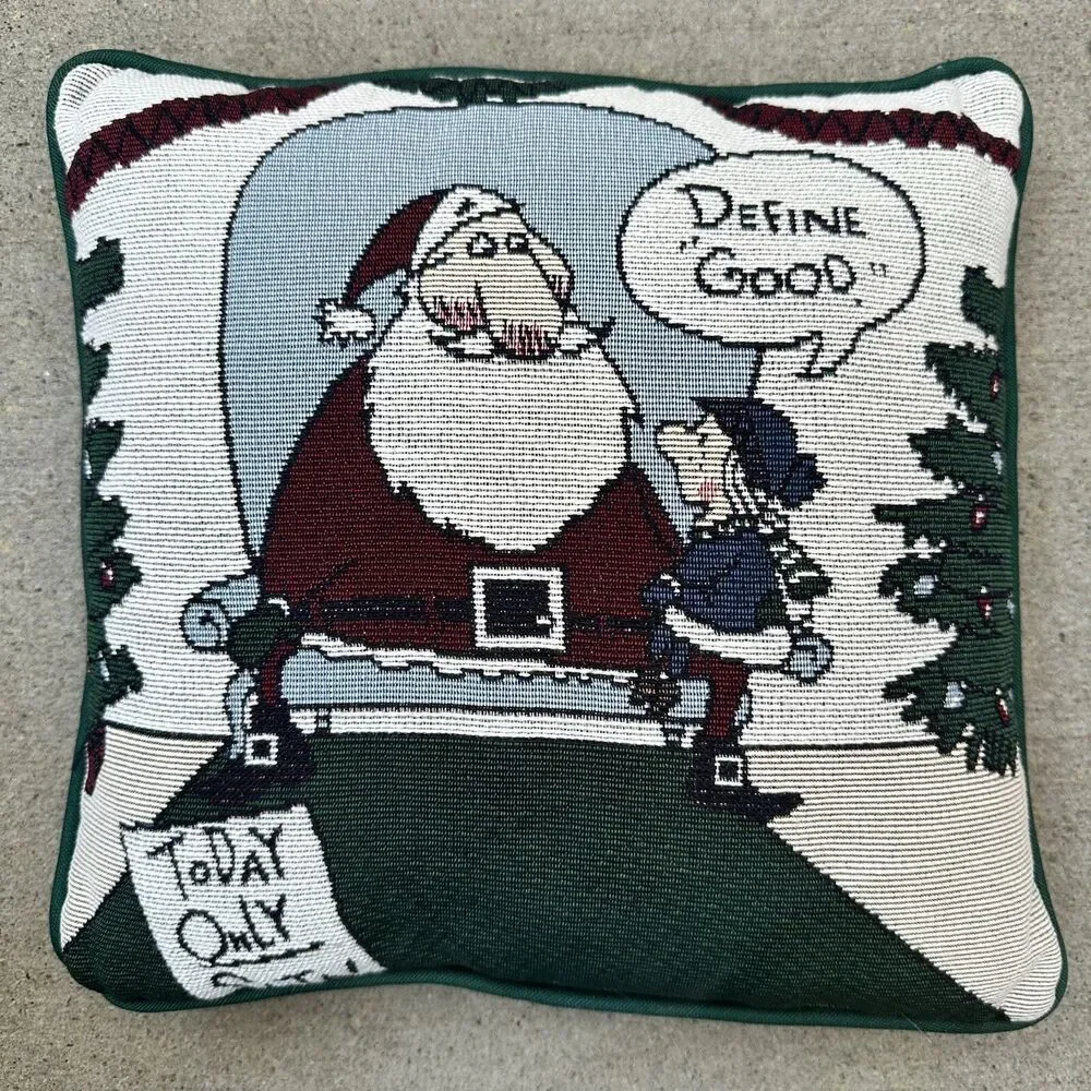 90s Shoebox Christmas Tapestry Pillow Hallmark 12